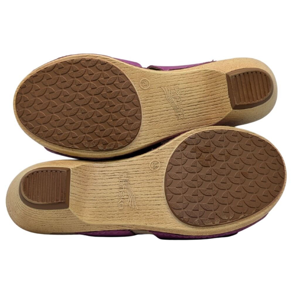 Dansko Purple Leather Clog Sandals - Picture 6 of 9